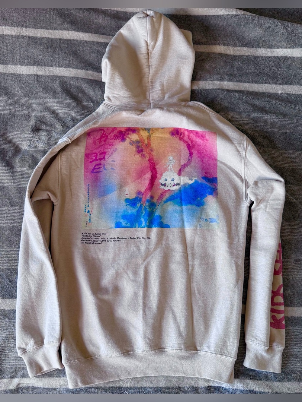 KANYE WEST Kid Cudi Takashi Murakami KIDS SEE GHOSTS - Size M 2018 Tour Hoodie